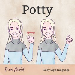 Baby Sign Language potty card - Mama Natural