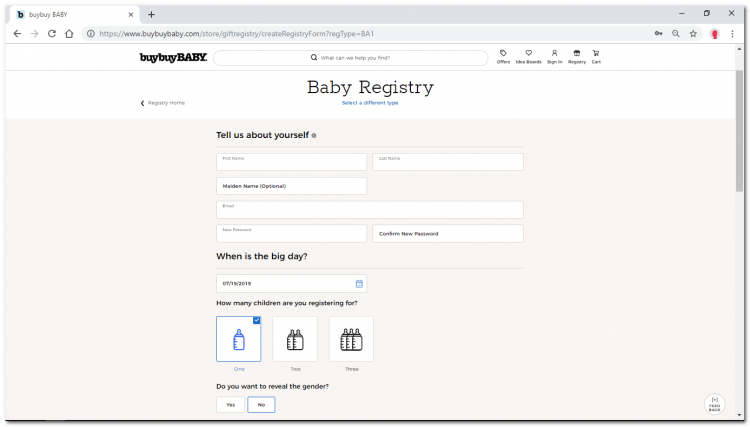 registry completion discount buy buy baby